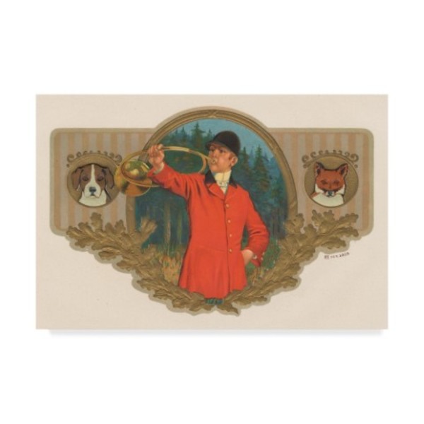 Trademark Fine Art Art Of The Cigar 'Fox And Hound' Canvas Art, 22x32 ALI38888-C2232GG